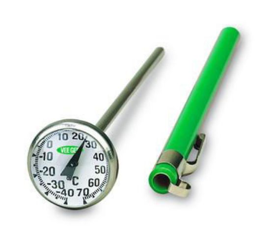 Picture of VeeGee Scientific 1" Dial Bimetal Thermometers - 81125