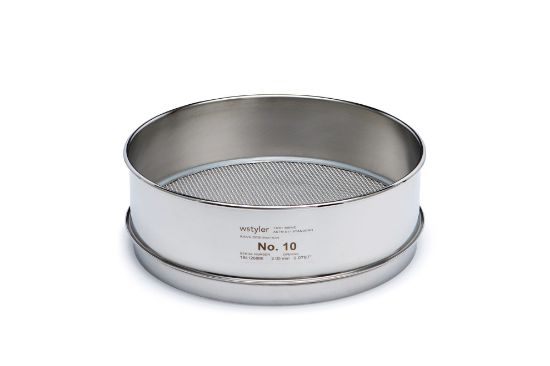 Picture of WS Tyler 8" Diameter Stainless Steel Frame/Stainless Steel Cloth Test Sieves - 5167