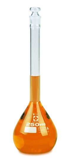 Picture of Sibata Class A Clear Glass Volumetric Flasks w/Glass Stopper - 2306A-100