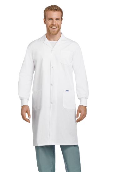Picture of Full Length Unisex Snap Lab Coat With Knitted Cuffs - L507-2XL