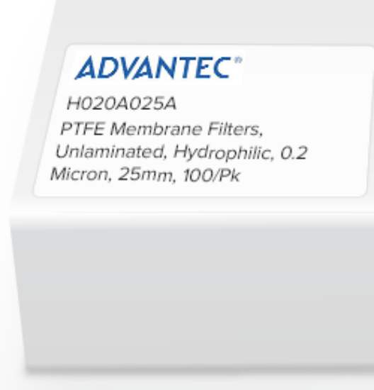Picture of Advantec Unlaminated PTFE Hydrophilic Membrane Filters - H010A142C
