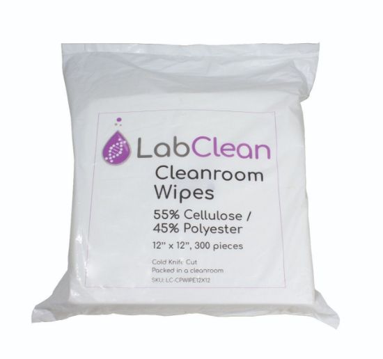 Picture of LabClean™ 55% Cellulose/45% Polyester Cleanroom Wipes - CPWIPE12X12