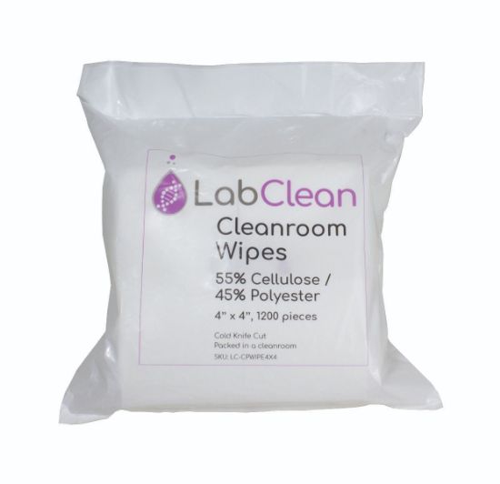 Picture of LabClean™ 55% Cellulose/45% Polyester Cleanroom Wipes - CPWIPE4X4