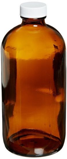 Picture of ProSource Scientific Boston Round Amber Glass Bottles - BBRA100