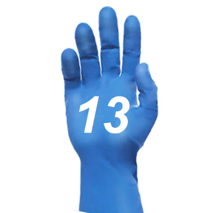Picture of Ronco Silktex™ XPL 13.0mil Blue Latex Gloves