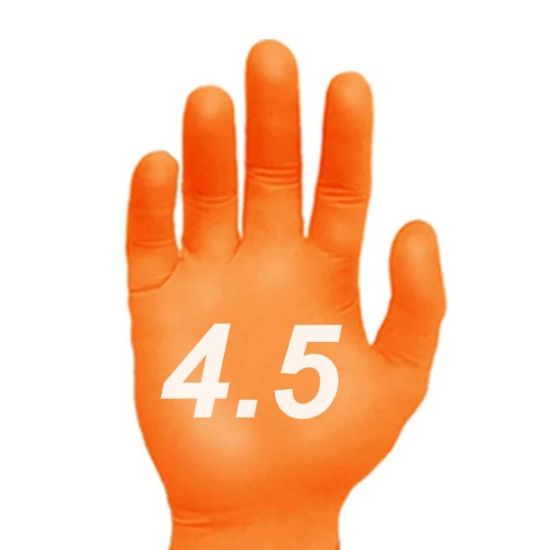 Picture of Ronco Orange 4.5mil Orange Nitrile Gloves - 948S