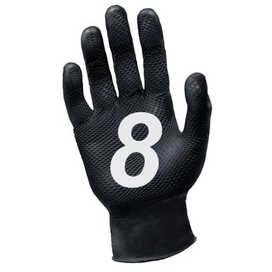 Picture of Ronco Octopus Grip™ 8.0mil Black Nitrile Gloves - 782S