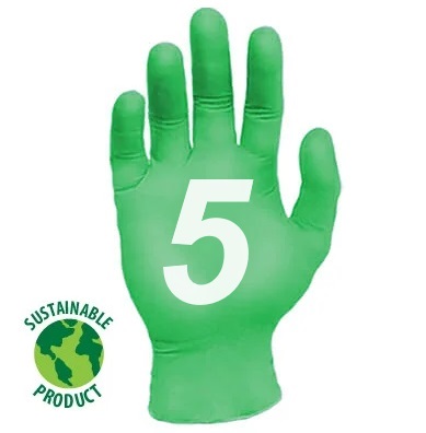 Picture of Ronco Earth™ Biodegradable 5.0mil Fluorescent Green Nitrile Gloves