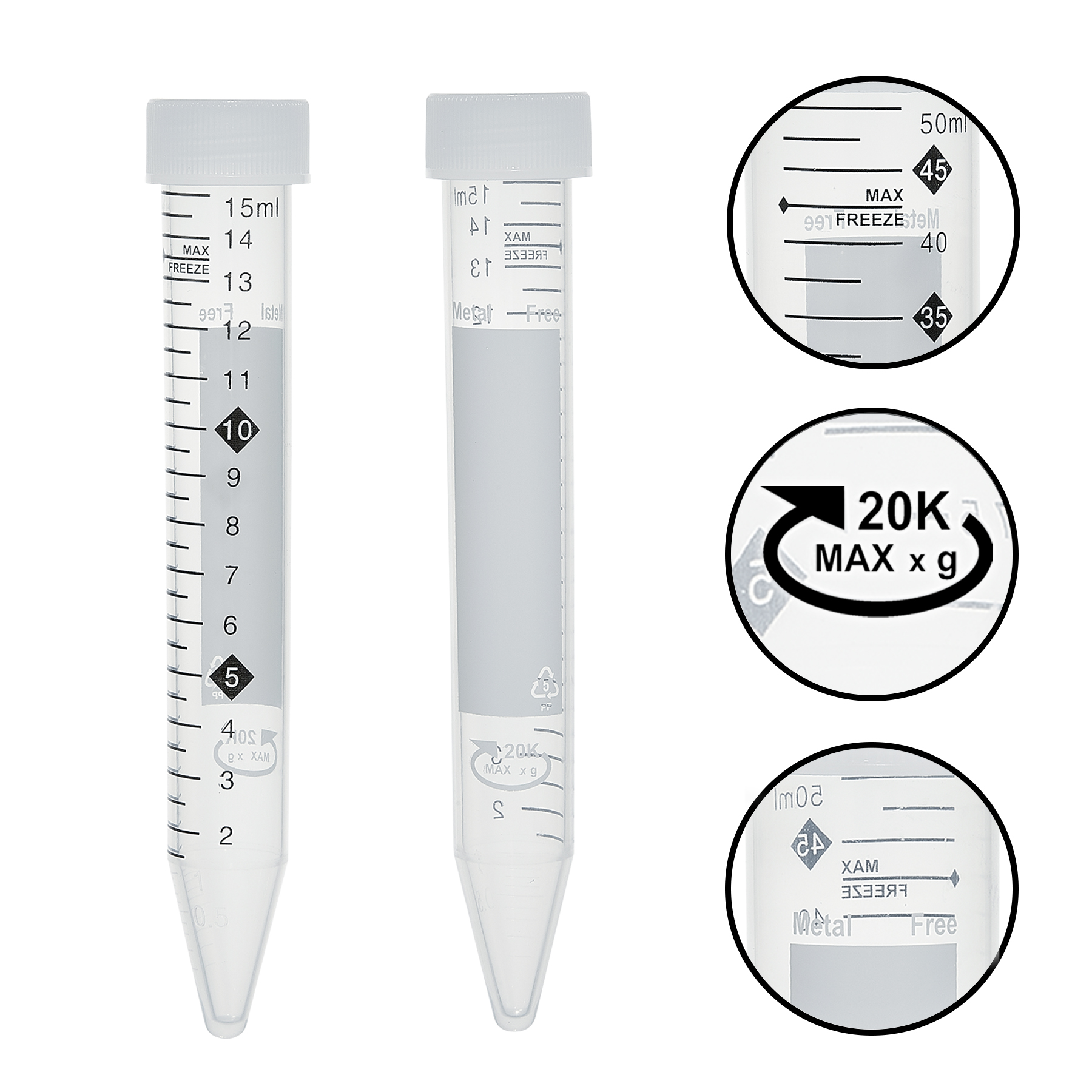 Picture of PSLabware TotalPure™ Metal Free* Centrifuge Tubes - C2950-W Picture of PSLabware TotalPure™ Metal Free* Centrifuge Tubes - C2950-W