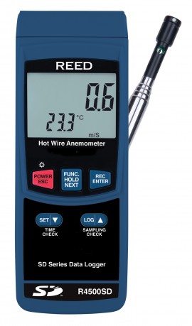 Picture of Reed R4500SD Data Logging Hot Wire Thermo-Anemometer