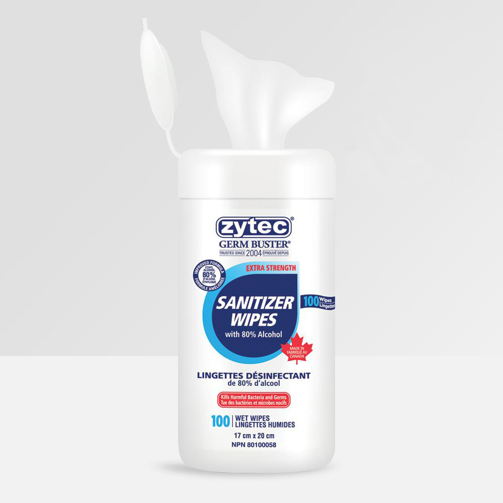 Picture of Zytec Germ Buster Extra Strength Sanitizer Wipes - 01355