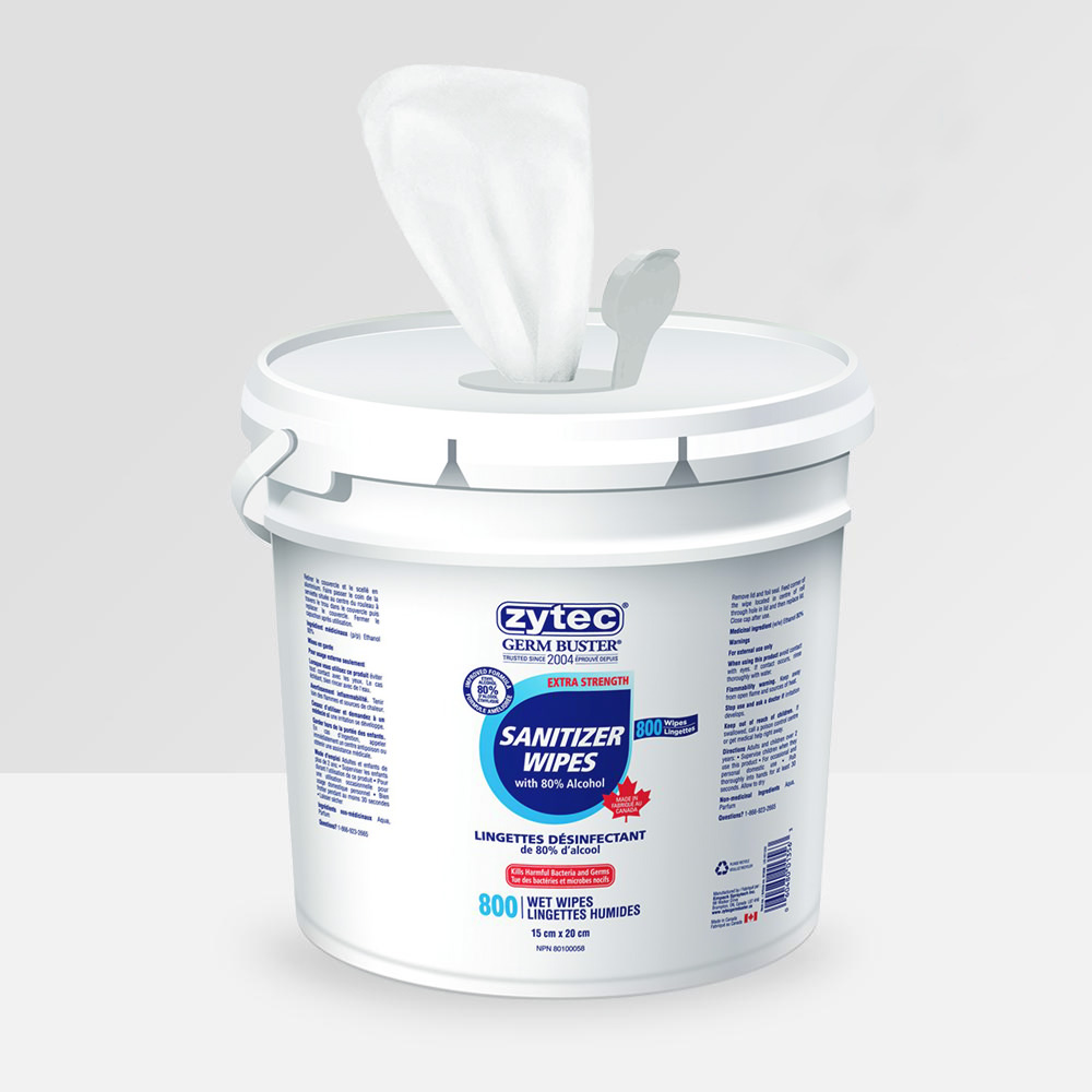 Picture of Zytec Germ Buster Extra Strength Sanitizer Wipes - 01356